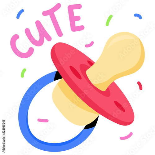 Check this trendy sticker of pacifier