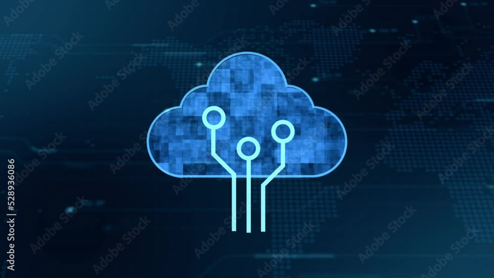 Vídeo do Stock: Cloud computing and Big data concept.Data protection ...