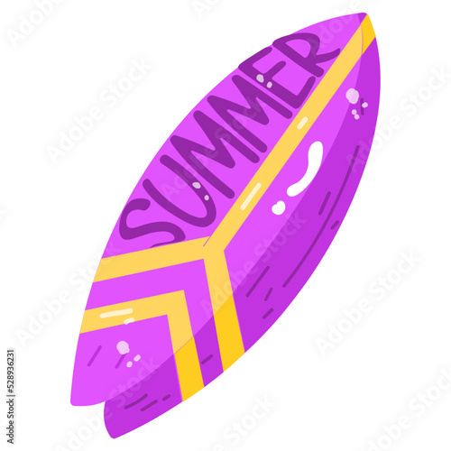 Get this amazing flat sticker of surfboard
