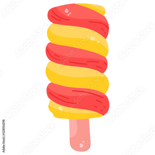 A flat sticker of ice lolly 