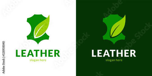 Stylish vegan leather symbol