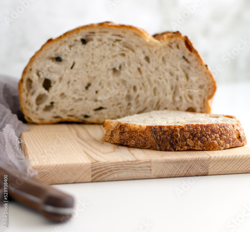 Sourdough bread with black olives