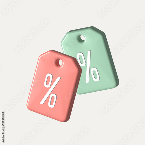 tags sale label buy online. 3d illustration. 