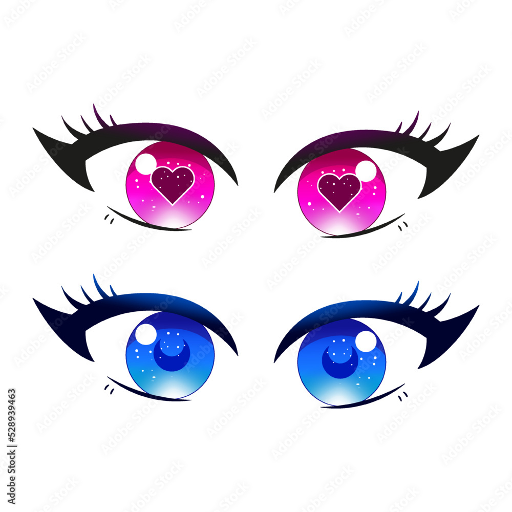 Premium vector l set drawing cute cute anime eyes royalty free Premium vector l set drawing cute cute anime eyes royalty free