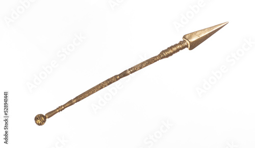 medieval gladiator spear isolated on white background