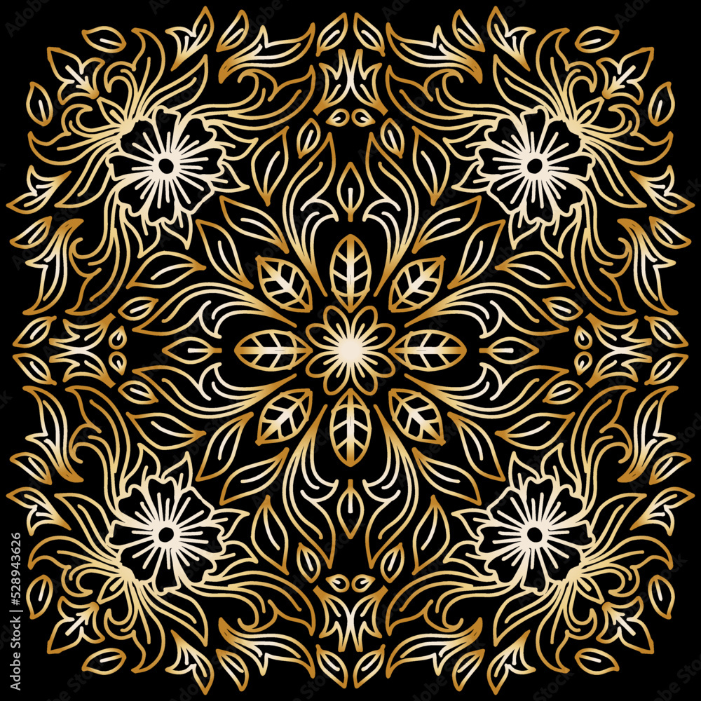 Mandala symmetrical floral ornament pattern Mandala symmetrical floral ornament pattern