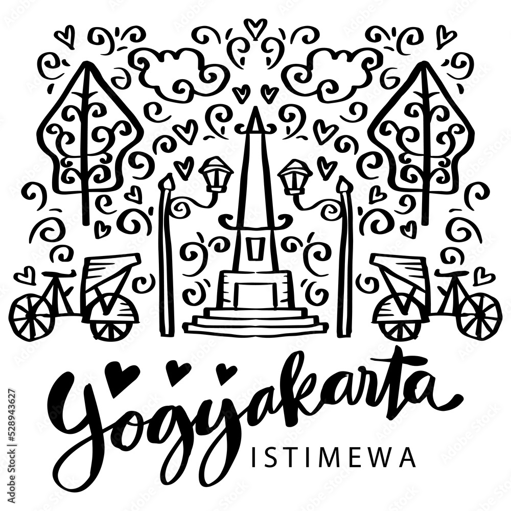  Doodle Of Yogyakarta City Of Indonesia 