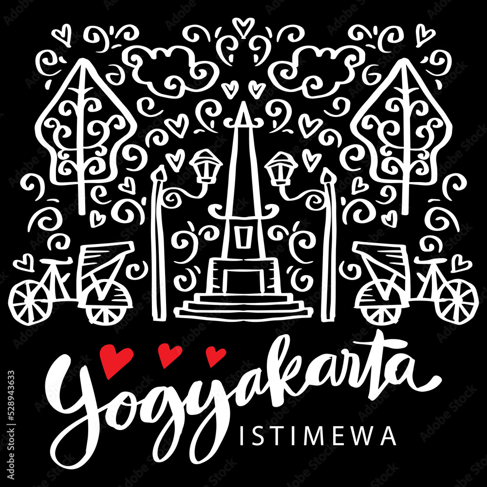  Doodle Of Yogyakarta City Of Indonesia 