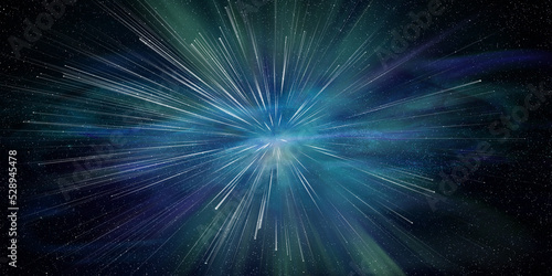 Zoomable wallpaper. Starry sky with colorful cosmos. Moving galaxy. 3D illustration