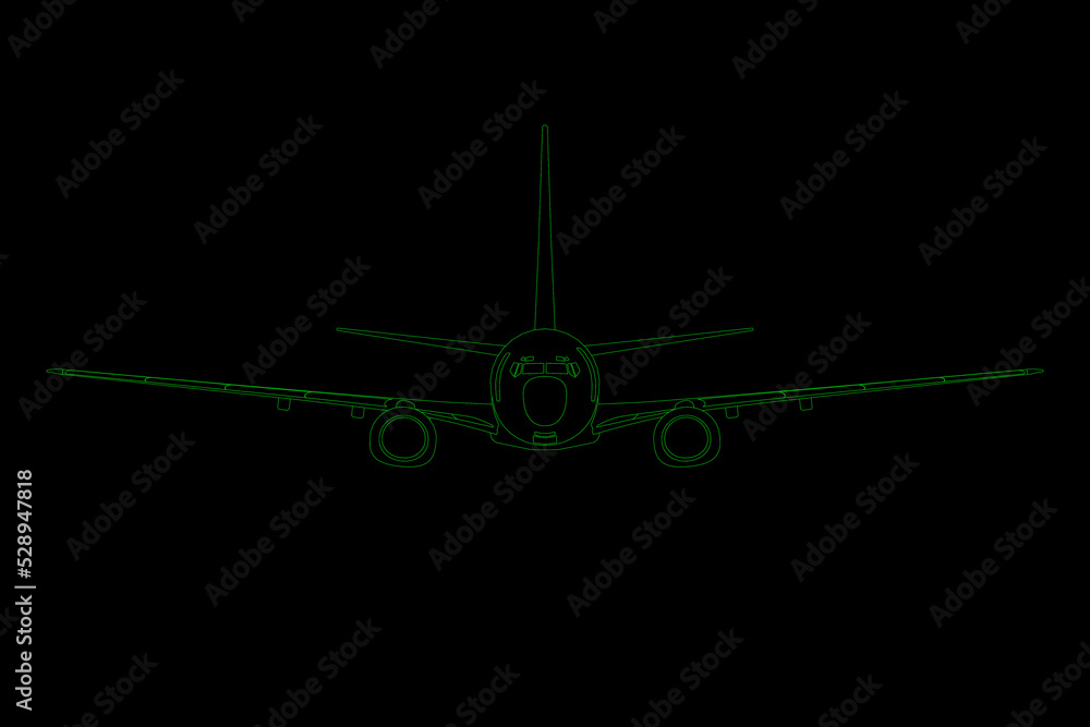 Avión de pasajeros bimotor B-737 Avión de pasajeros bimotor B-737