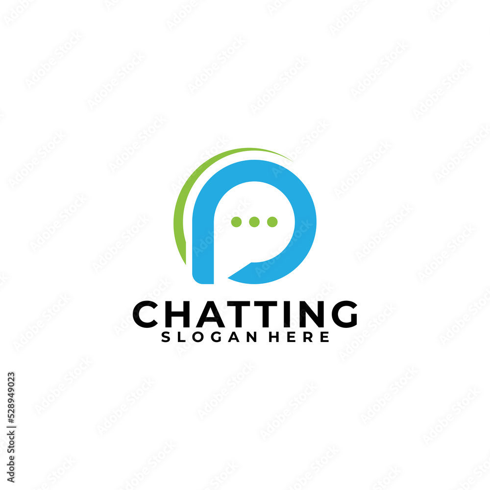 talk or chatting logo vector illustration