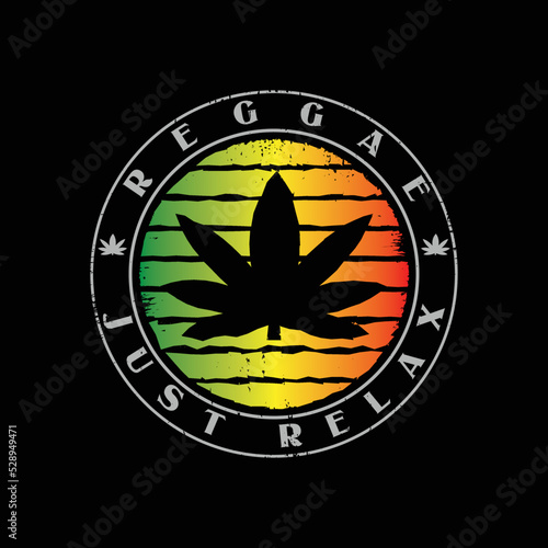 Reggae illustration typography. perfect for t shirt design