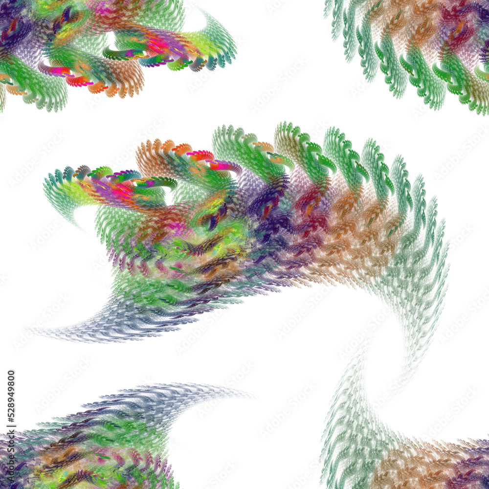 rainbow fractal fantasy abstract, smoke and light.