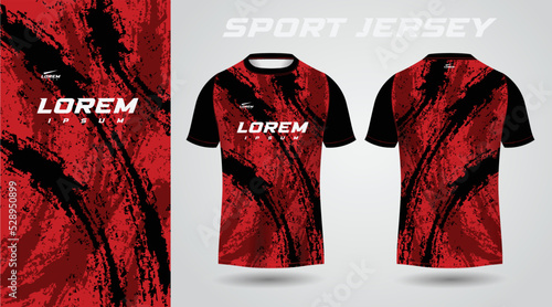black red shirt sport jersey design