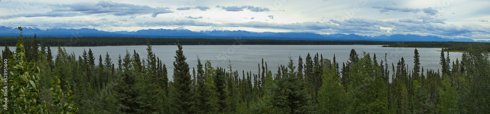 Panoramic view of Willow Lake from Richardson Highway in Alaska, United States,North America
Panoramic view of Willow Lake from Richardson Highway in Alaska, United States,North America