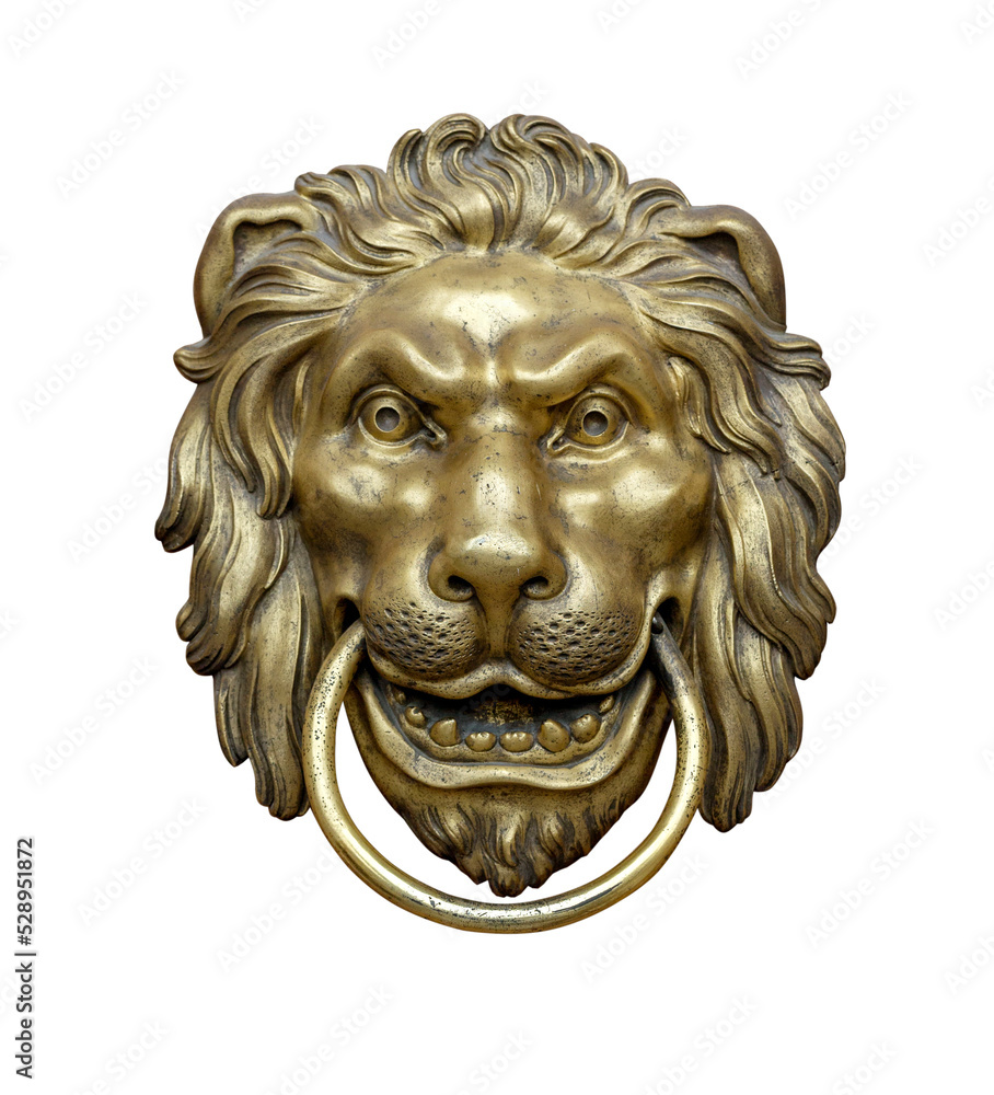 Obraz premium old style lion's head knocker