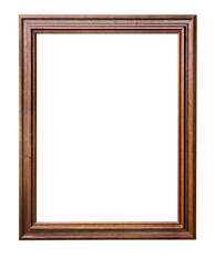 wooden frame on transparent background