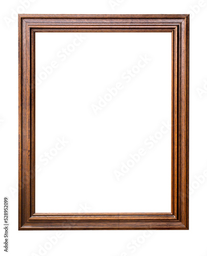 wooden frame on transparent background