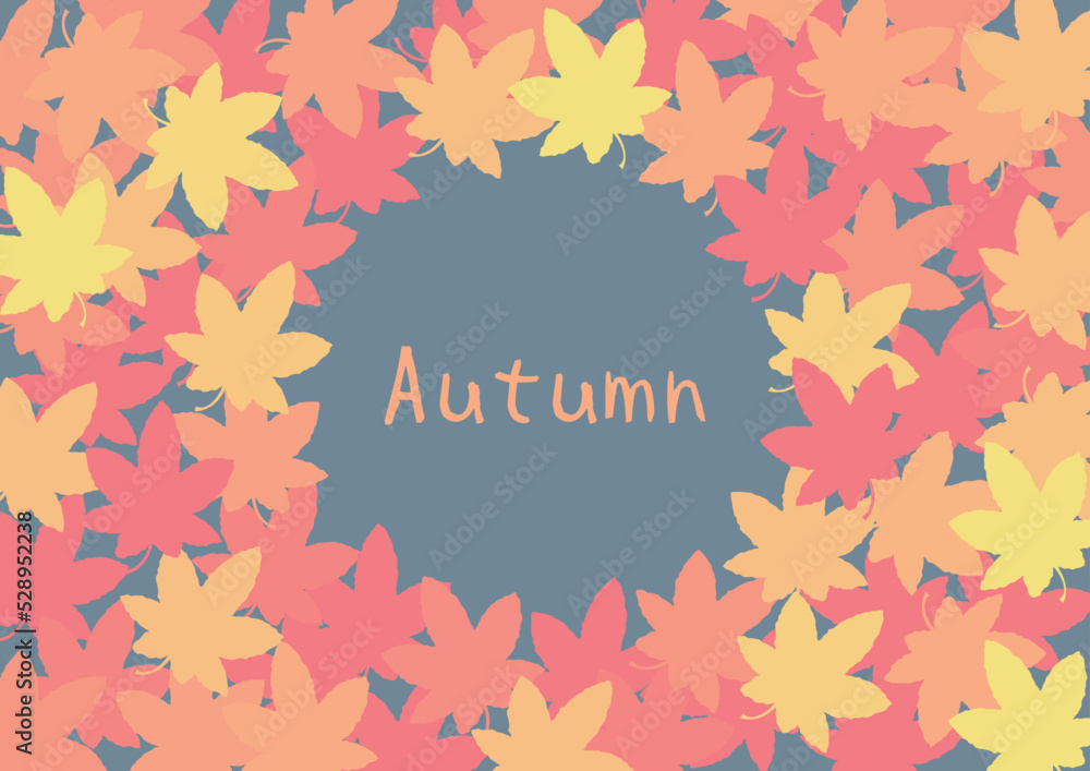 紅葉を敷き詰めた背景イラスト 紅葉を敷き詰めた背景イラスト