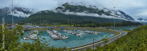 View of the harbour of Valdez in Alaska, United States,North America
 photo