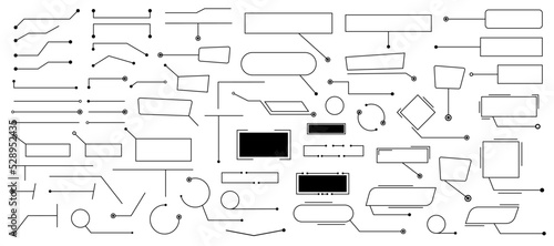 Callouts titles set. Vector Titles collection