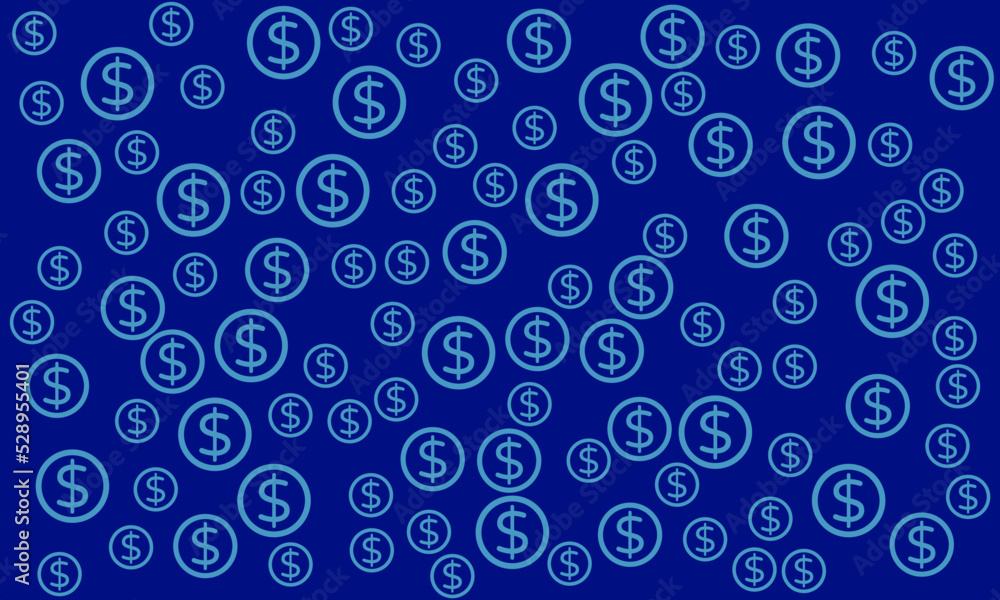 background with dollar icon pattern. random icon placement. background with dollar icon pattern. random icon placement.