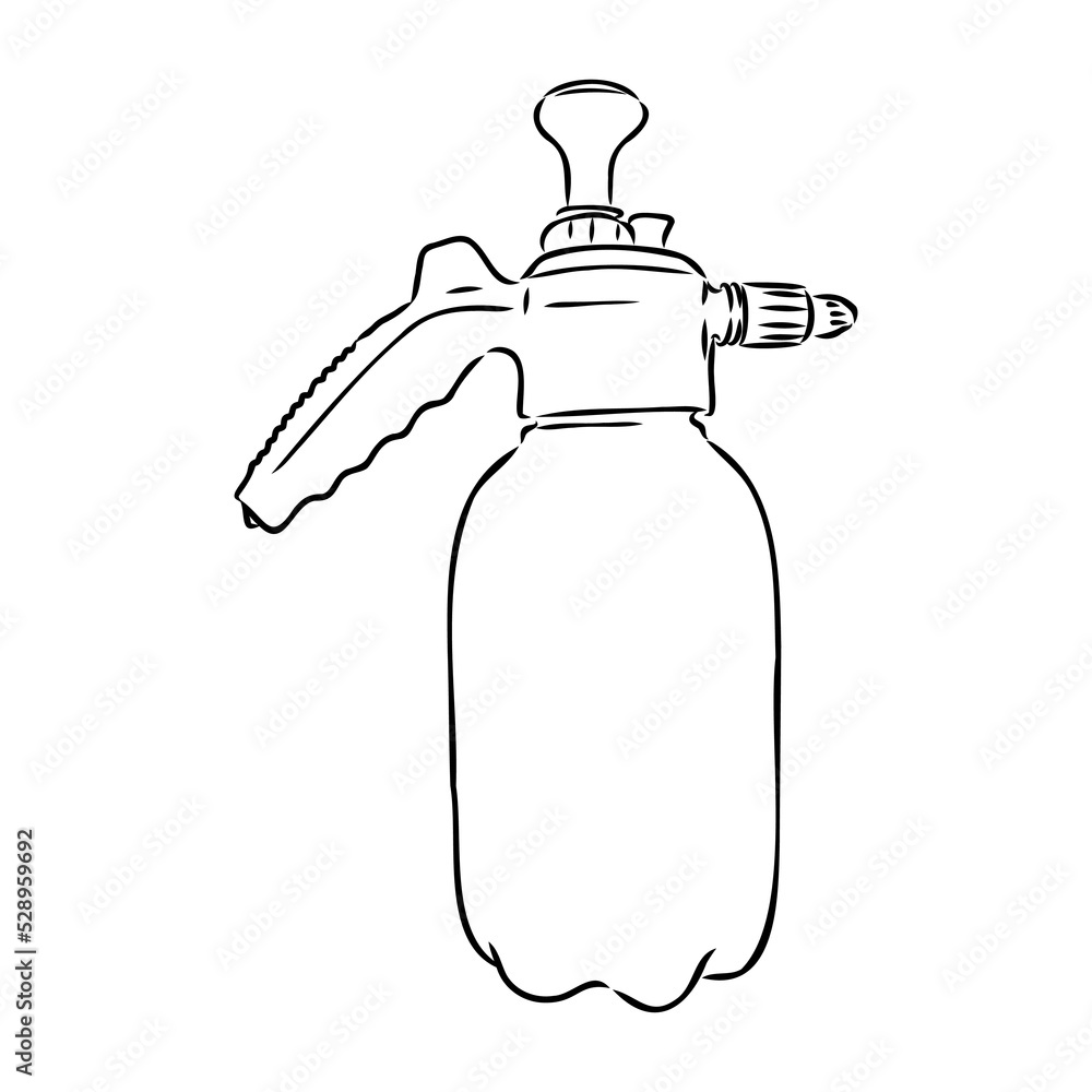 Obraz premium Spray Water Icon Silhouette Illustration. Gardening Vector Graphic Pictogram Symbol Clip Art. Doodle Sketch Black Sign.