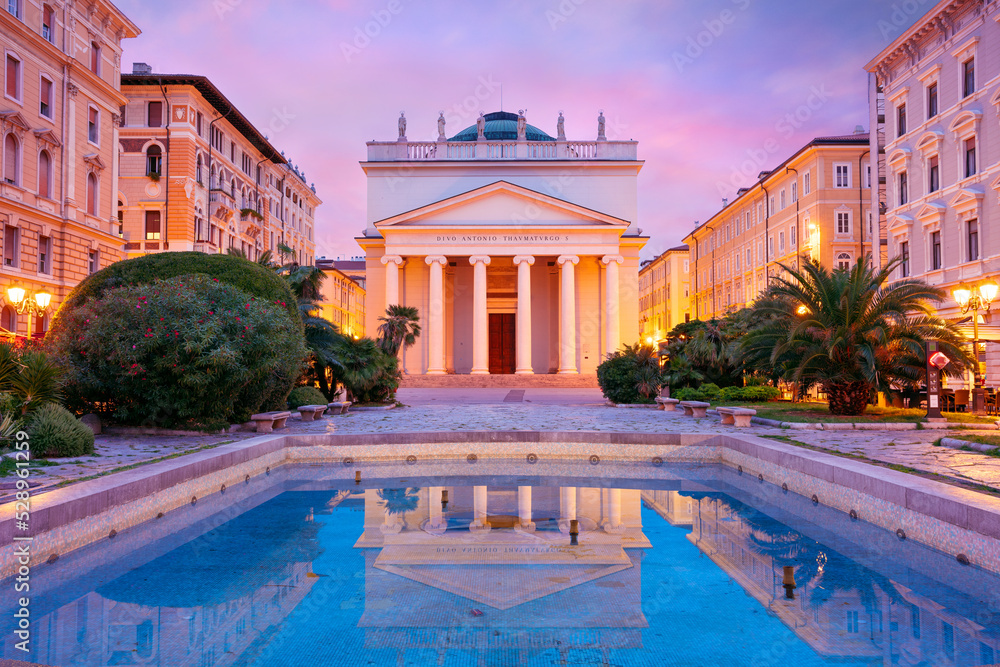 Trieste, Italy. Cityscape image of downtown Trieste, Italy at sunrise.