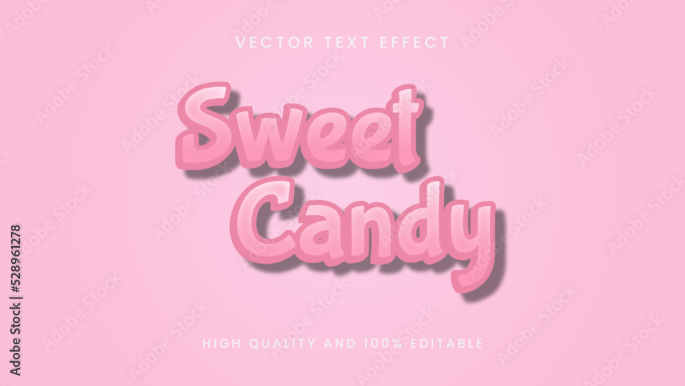 sweet candy text effect