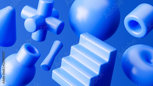 Abstract 3D geometrical shapes 