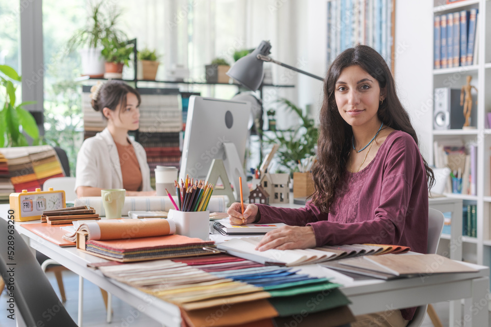Professional designer working in the office Professional designer working in the office