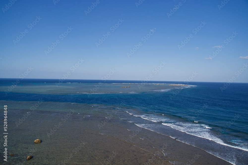 Scenery of the shallow sea of Miyako Island