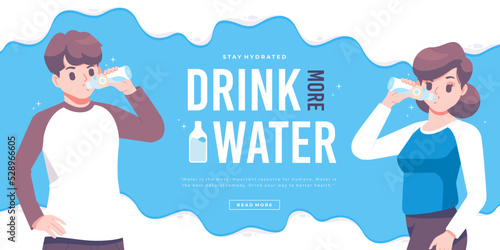 drink water campaign banner template
