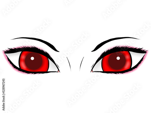 Red eyes (with eye shadow)