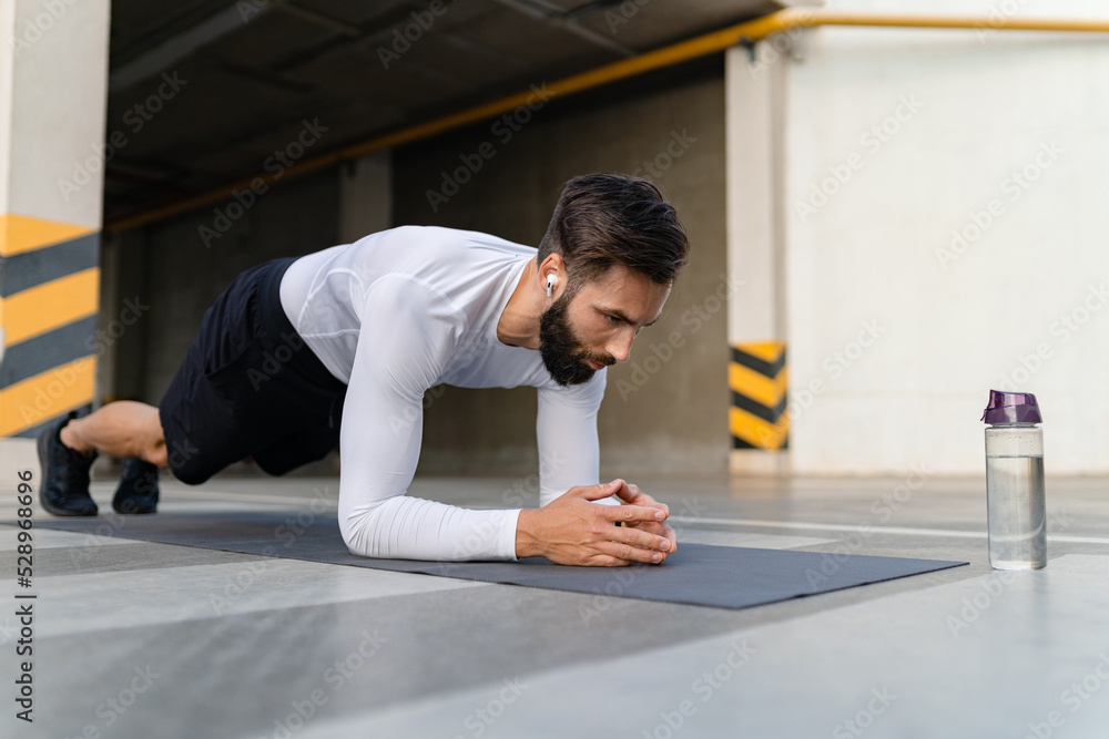 athletic strong hansome man on morning fitness workout exercise athletic strong hansome man on morning fitness workout exercise