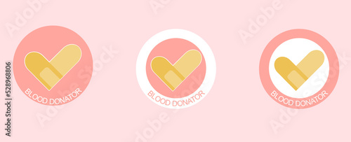 Flat and minimalistic medical blood donator icon