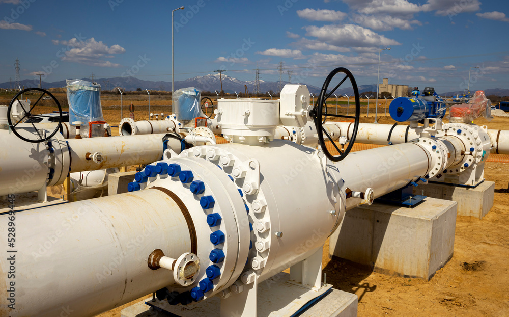 Interconnected natural gas pipeline network Stock Photo | Adobe Stock