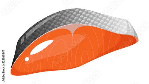 鮭の切り身のイラスト