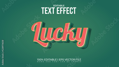 Lucky text effect style