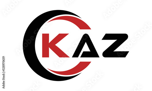 KAZ three letter swoosh logo design vector template | monogram logo | abstract logo | wordmark logo | letter mark logo | business logo | brand logo | flat logo | minimalist logo | text | word | symbol