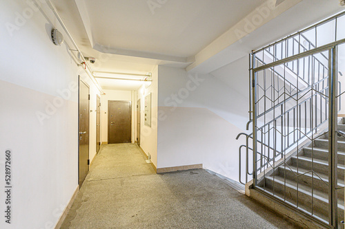 Russia  Moscow- May 21  2020  interior apartment public place  entrance of the house. doors  walls  corridors staircase