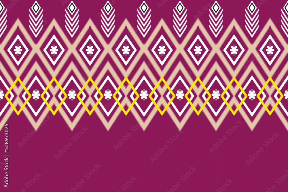 pattern geometric style . Aztec tribal abstract modern print. Ethnic Vector for Textile, Wallpaper, Home decor, Apparel, Carpet,Curtains-Bedding-Pillows. Background red on Thai fabric design