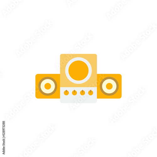 Speaker icon in color, isolated on white background 