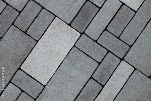 Gray concrete stone pavement texture background photo