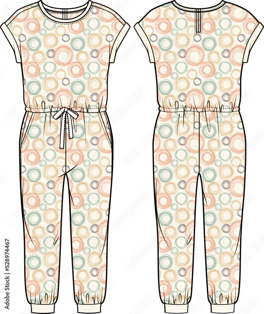 GIRLS AND WOMEN WEAR JUMPSUIT AND BODYSUITS VECTOR FRONT AND BACK SKETCH GIRLS AND WOMEN WEAR JUMPSUIT AND BODYSUITS VECTOR FRONT AND BACK SKETCH