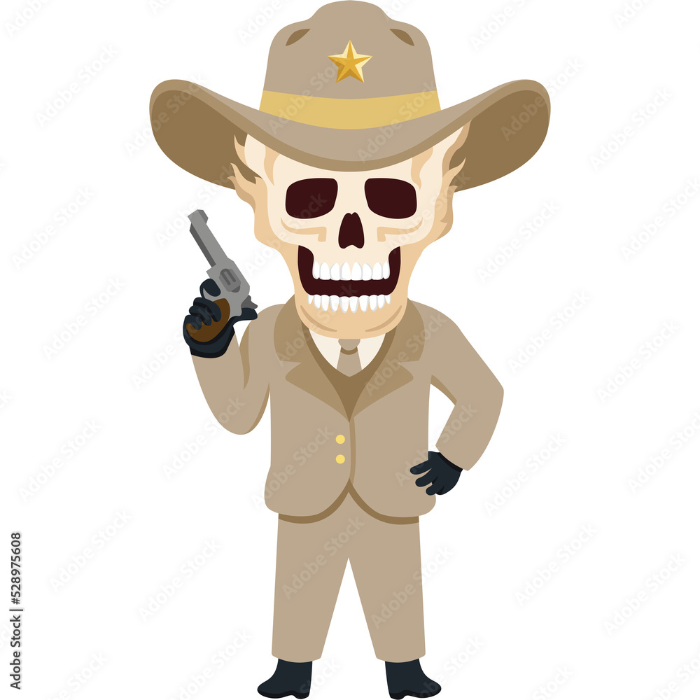sheriff skeleton ghost holding a gun to go trick or treating cartoon character png file. sheriff skeleton ghost holding a gun to go trick or treating cartoon character png file.