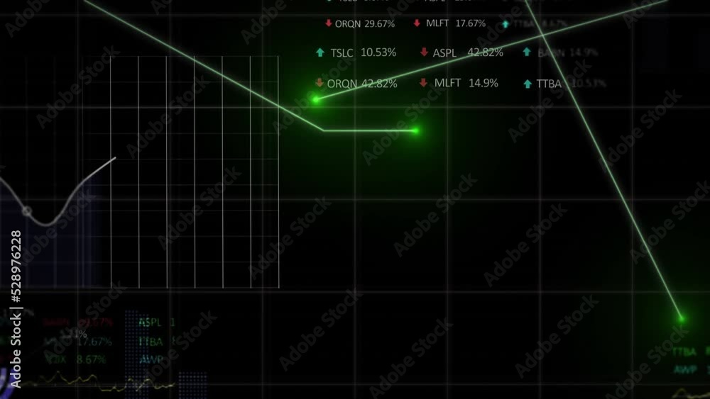 Animation of data processing on black background Animation of data processing on black background