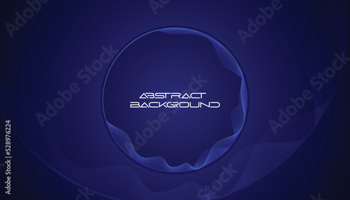 Abstract and waves background in blue color 
