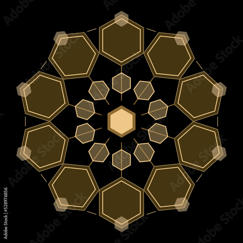 Fototapeta Naklejka Na Ścianę i Meble -  Business ecosystem organisation hexagone diagram scheme template