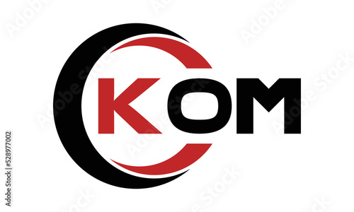 KOM three letter swoosh logo design vector template | monogram logo | abstract logo | wordmark logo | letter mark logo | business logo | brand logo | flat logo | minimalist logo | text | word | symbol
